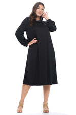 Cowl Neck Midi Dress Plus Size