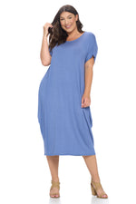 Cocoon Maxi Dress with Dolman Sleeves