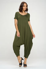 Solid Harem Jumpsuit