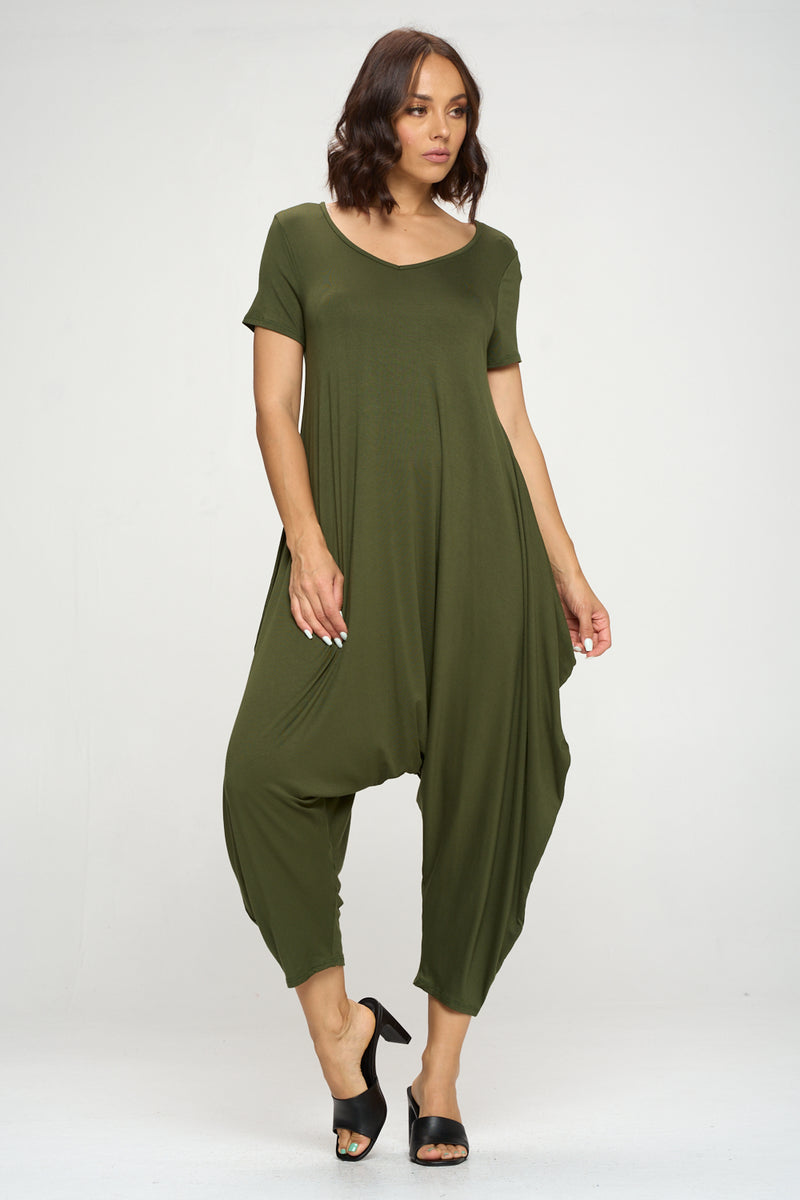 Solid Harem Jumpsuit