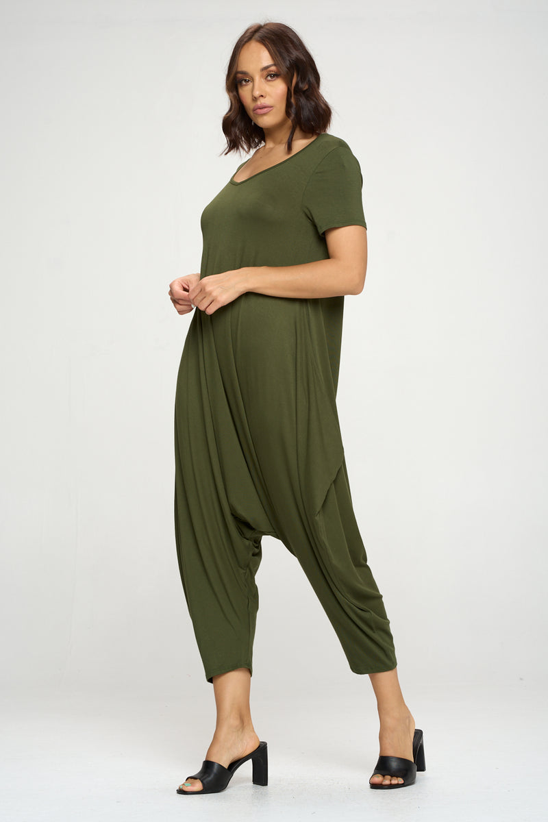 Solid Harem Jumpsuit