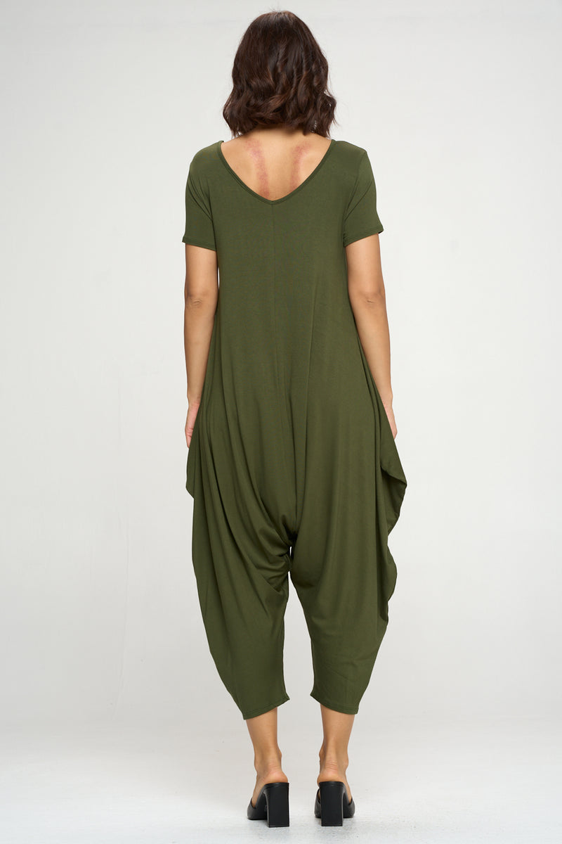 Solid Harem Jumpsuit