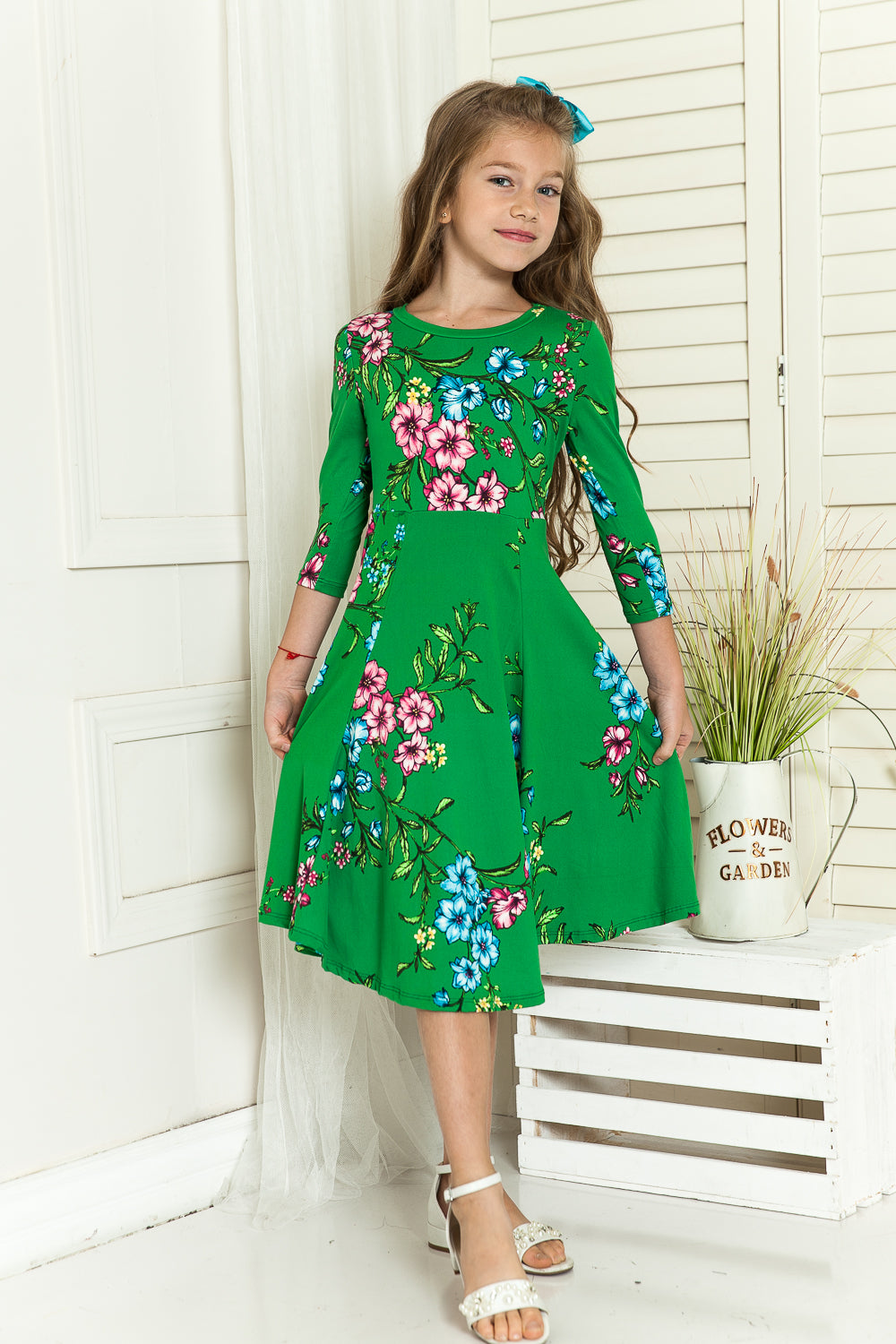 Princess Seam A-Line Dress Floral