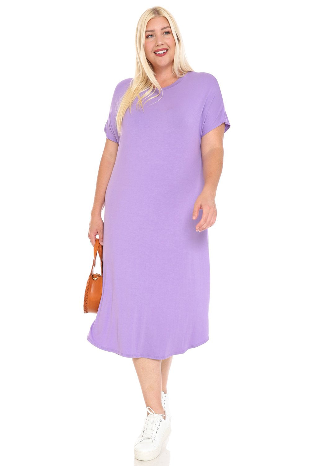 Dolman Sleeve Midi Dress Plus Size