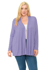 Long Sleeve Jersey Cardigan Plus Size