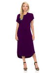 A-Line Short Sleeve Midi Dress
