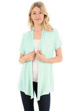 Short Sleeve Open Front Vest