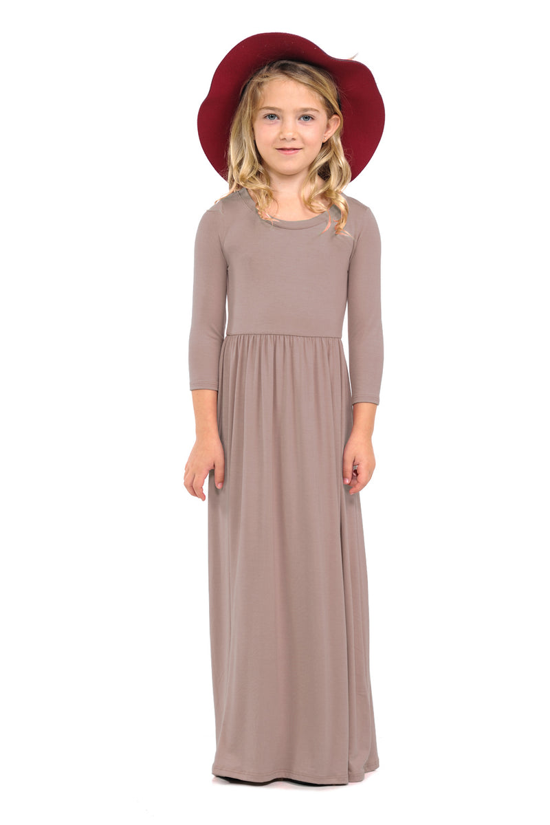 Fit and Flare Maxi Solid Dress