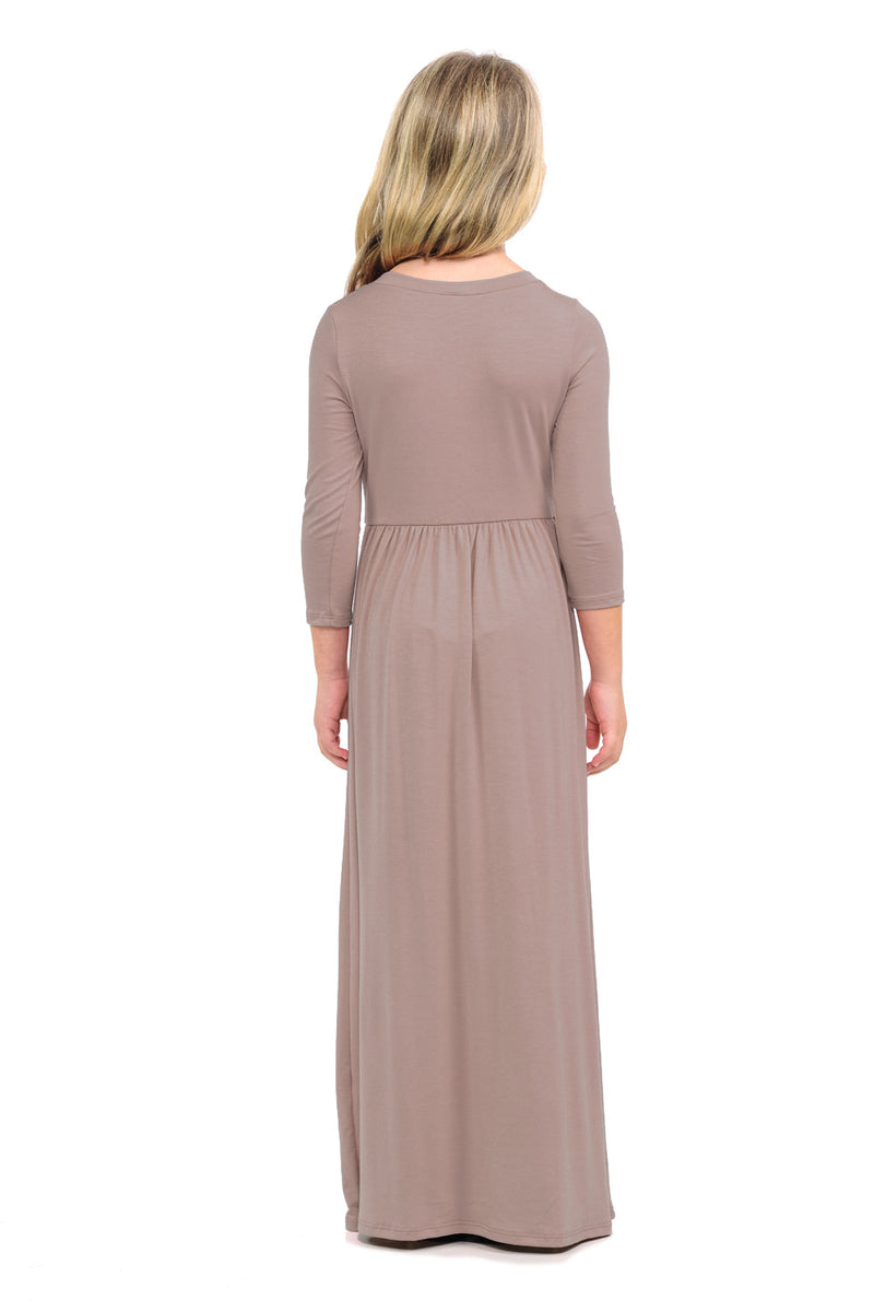 Fit and Flare Maxi Solid Dress
