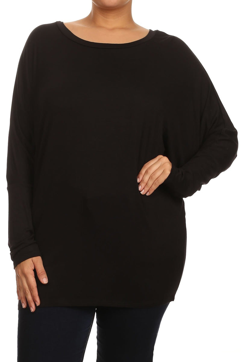 Jersey Knit Dolman Top Plus Size