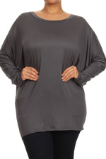 Jersey Knit Dolman Top Plus Size