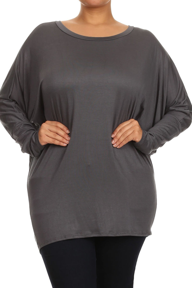 Jersey Knit Dolman Top Plus Size