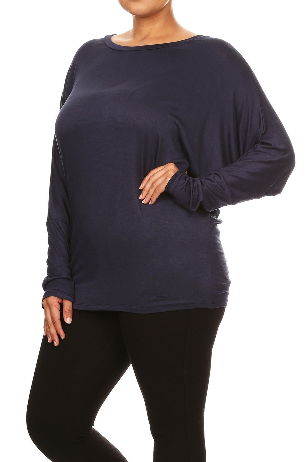 Jersey Knit Dolman Top Plus Size