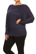 Jersey Knit Dolman Top Plus Size