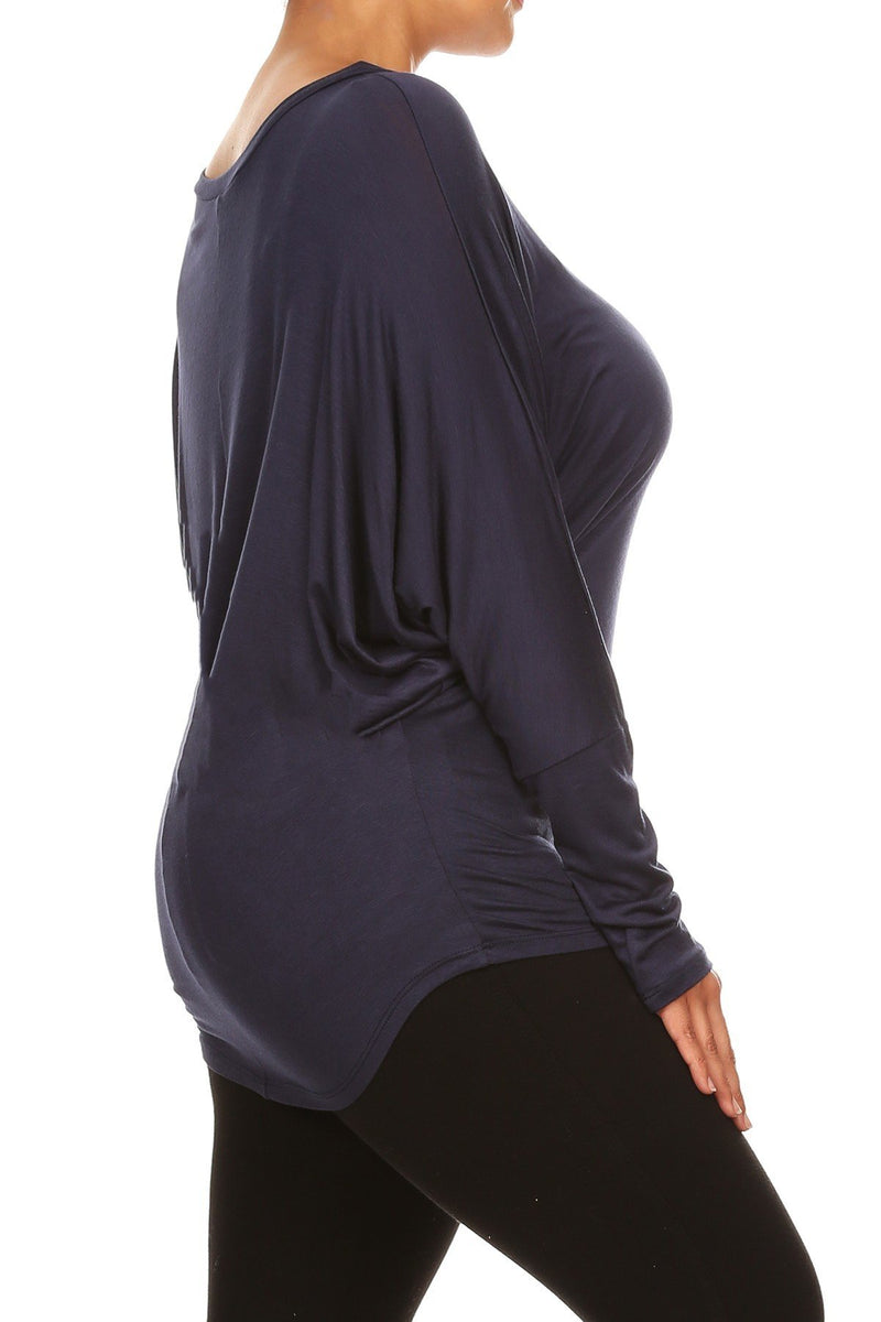 Jersey Knit Dolman Top Plus Size