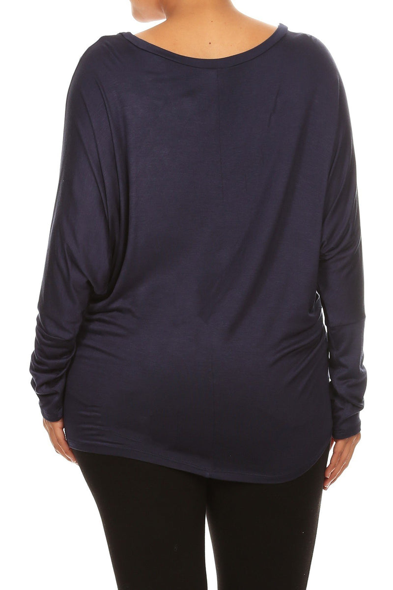 Jersey Knit Dolman Top Plus Size