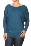 Jersey Knit Dolman Top Plus Size