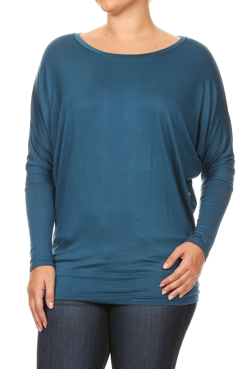 Jersey Knit Dolman Top Plus Size