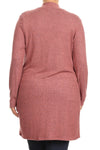 Hacci Open Front Cardigan Plus Size