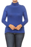 Solid Turtle Neck Tee Plus Size