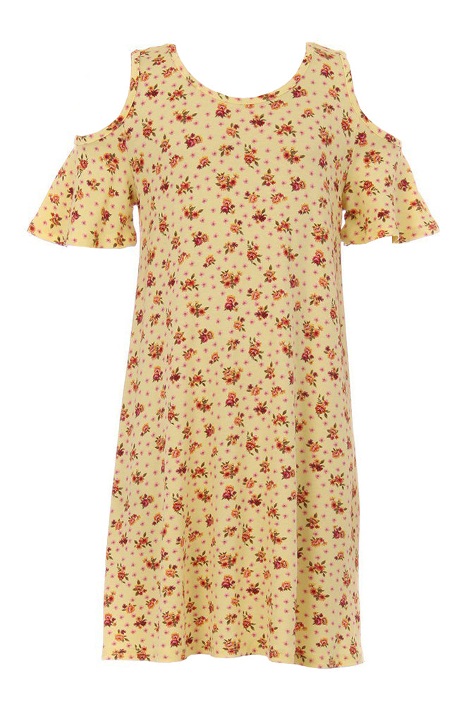 Cold Shoulder Floral Tunic