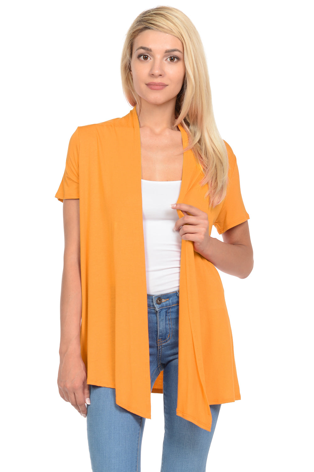 Short Sleeve Open Front Vest Plus Size