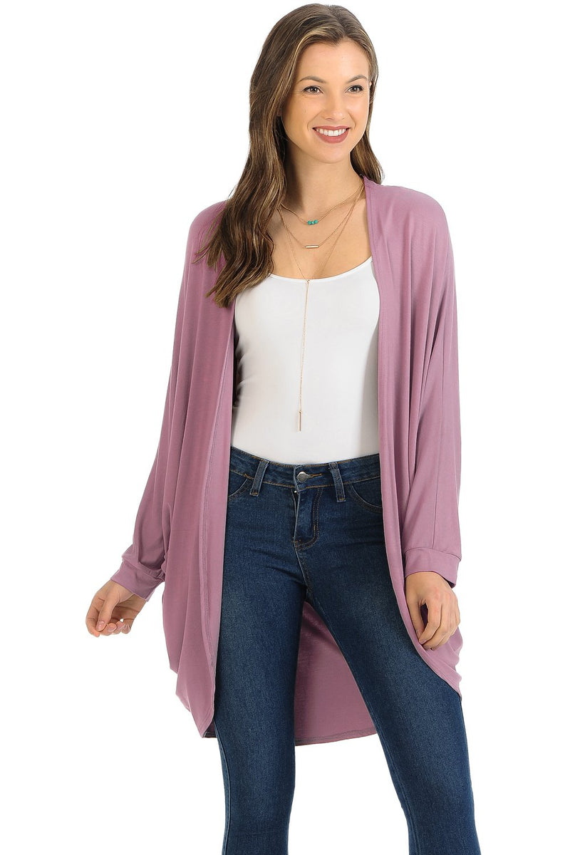 Jersey Batwing Sleeve Cardigan