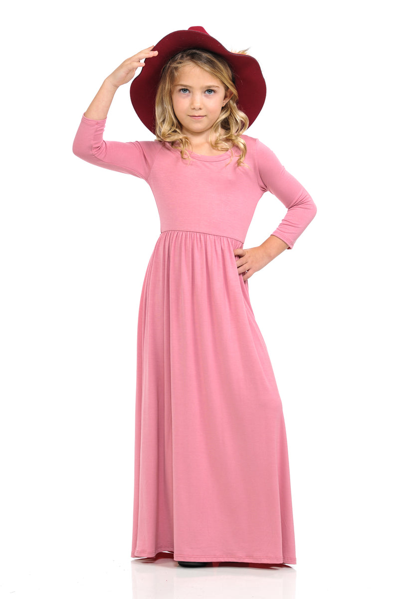 Fit and Flare Maxi Solid Dress