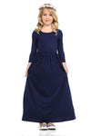 Fit and Flare Maxi Solid Dress