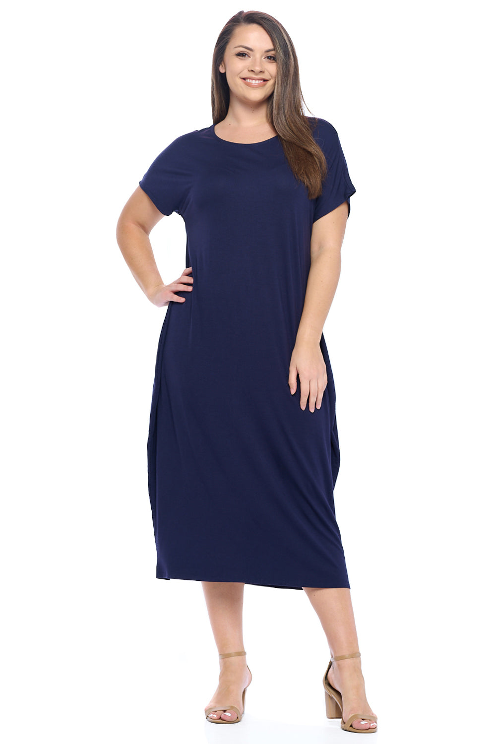 Cocoon Maxi Dress with Dolman Sleeves