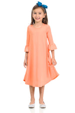 Bell Sleeve Trapeze Dress