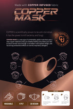 Copper Infused Face Mask - Plum (S/M)