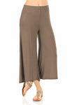 Elastic Waist Jersey Culottes Pants