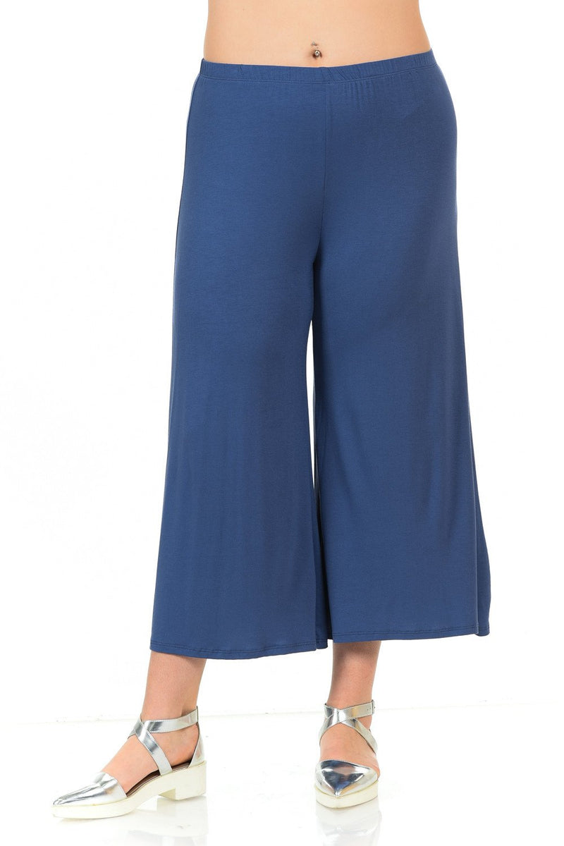 Wide Leg Crop Culottes Plus Size