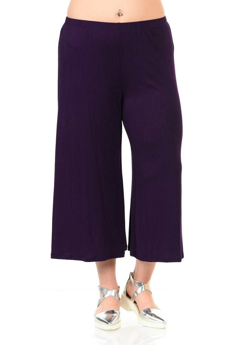 Wide Leg Crop Culottes Plus Size