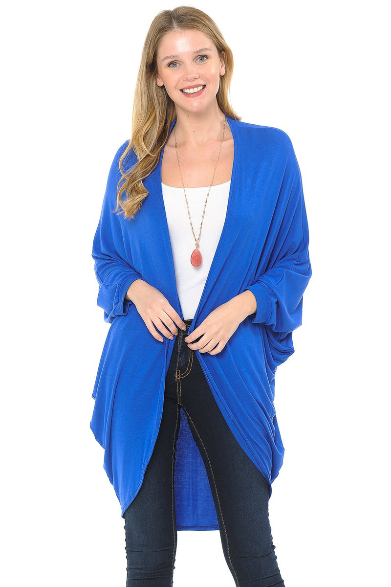 Jersey Batwing Sleeve Cardigan
