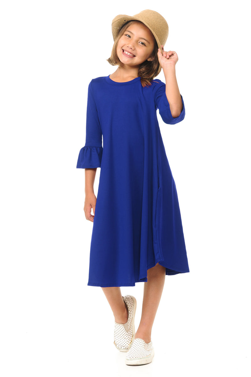 Bell Sleeve Trapeze Dress