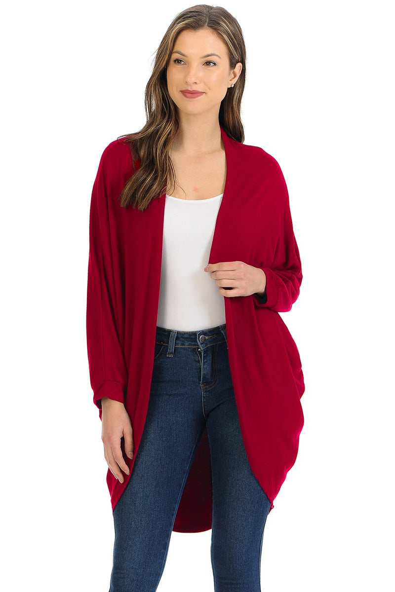 Jersey Batwing Sleeve Cardigan