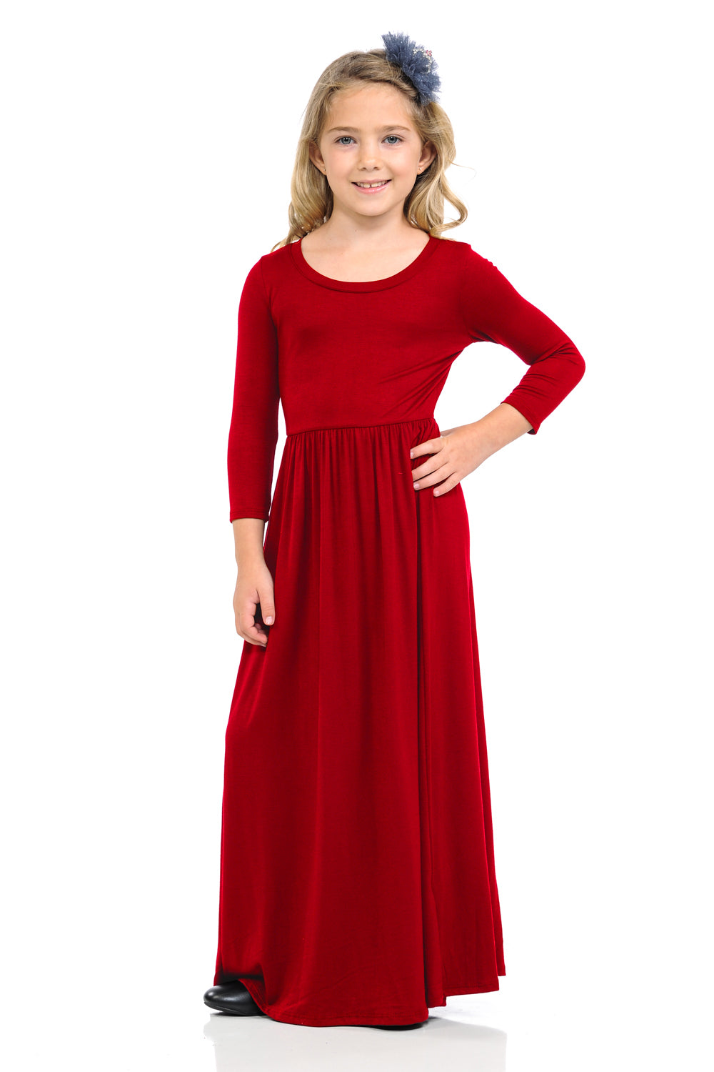 Fit and Flare Maxi Solid Dress