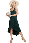 Sleeveless High-Low Crisscrossing Strap Dress