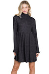 Turtle Neck Hacci Babydoll Dress