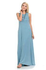 Sleeveless Maxi Dress with Pockets