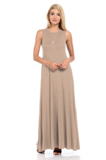 Sleeveless Maxi Dress with Pockets