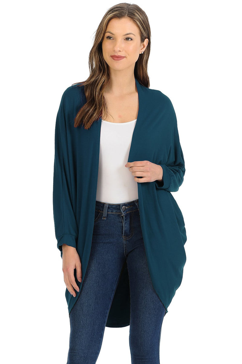 Jersey Batwing Sleeve Cardigan