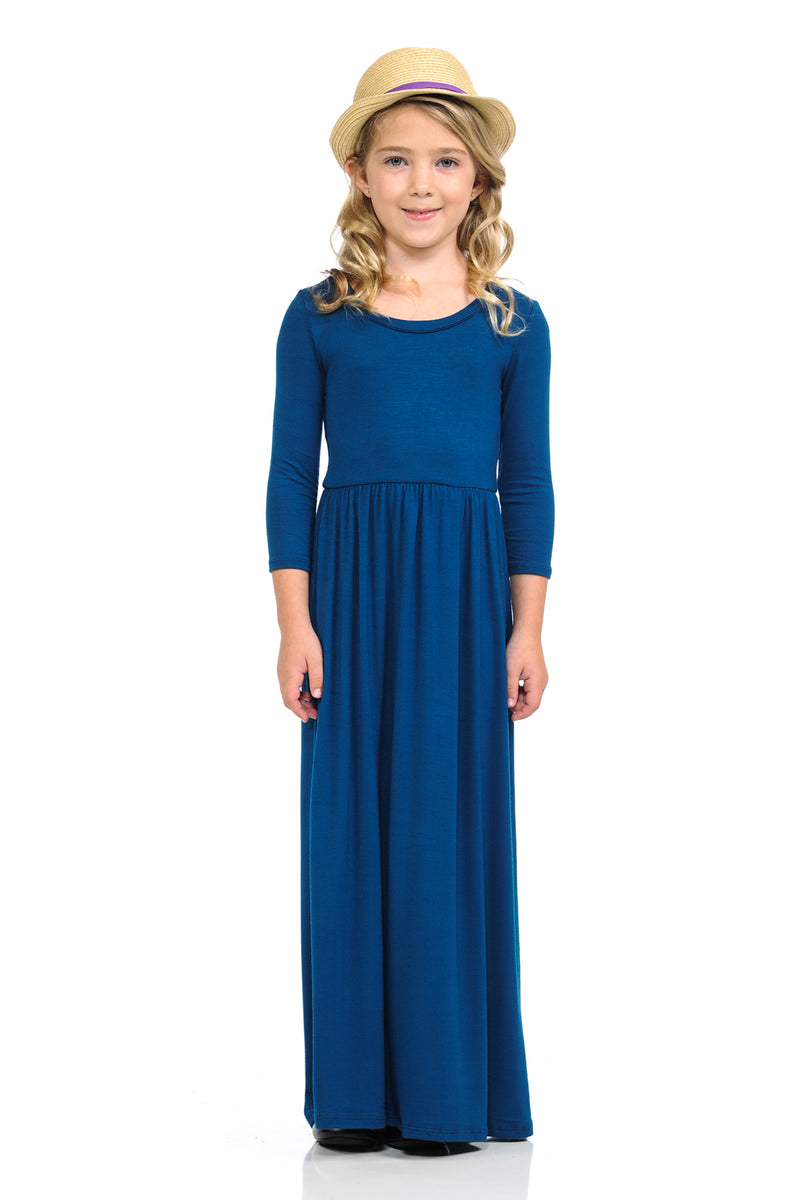 Fit and Flare Maxi Solid Dress