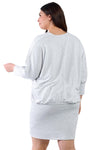 Dolman Cuff Sleeve Dress Plus Size