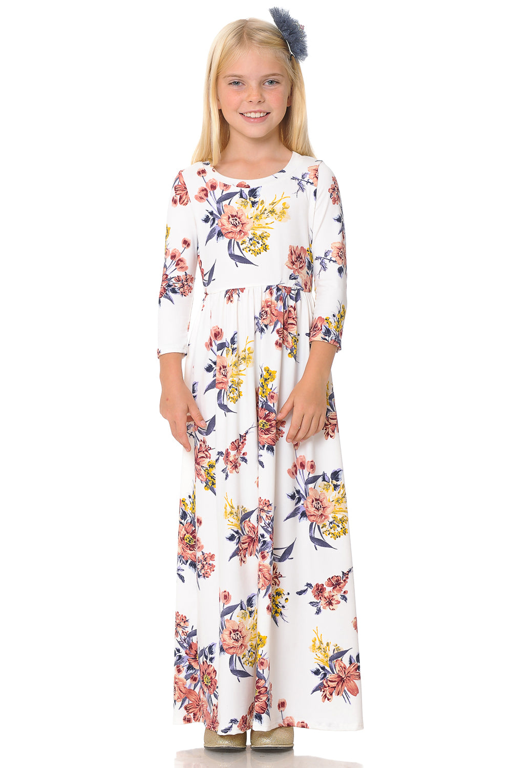 Fit and Flare Maxi Floral Dress