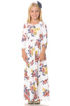 Fit and Flare Maxi Floral Dress